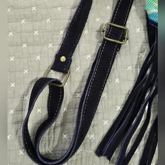 Syede Fringe Boho Crossbody Bag - Multicolor - Picture 11 of 12